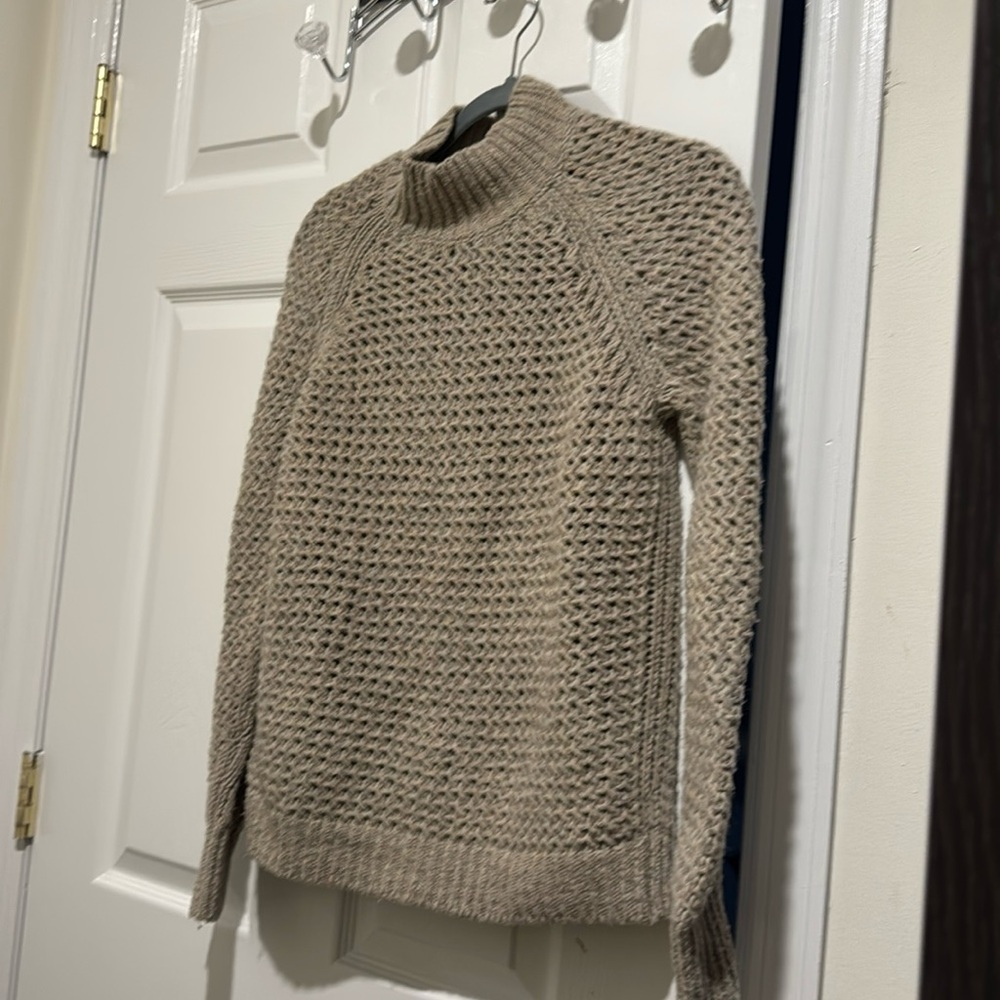 Theory Astral Loryfelt Wool Sweater Knit Mock Neck Raglan Long Sleeve P